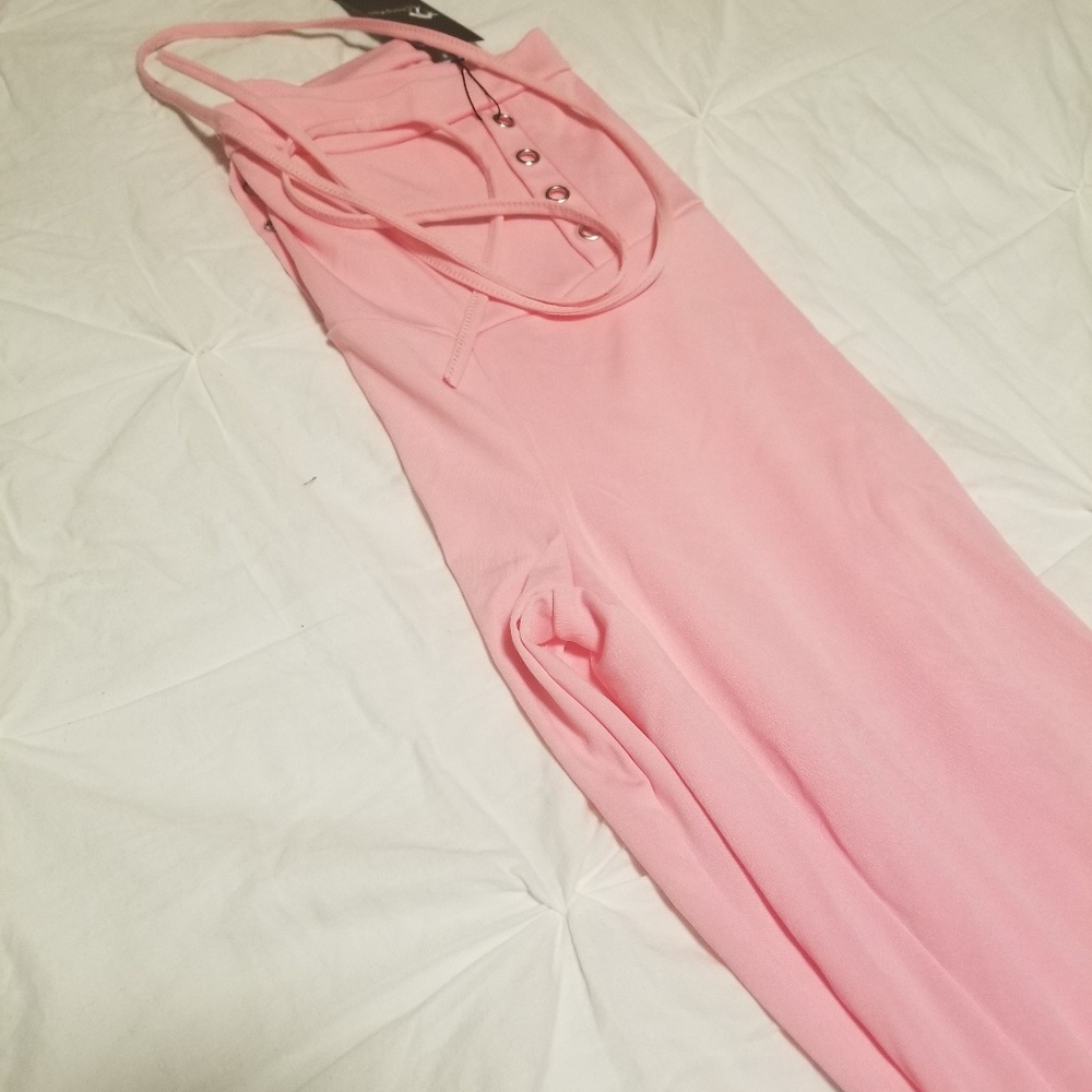 Pink high waist pants